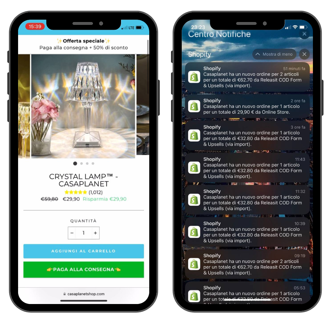 Pacchetto completo: Negozio Shopify + Facebook Ads un mese + Supporto 24/7